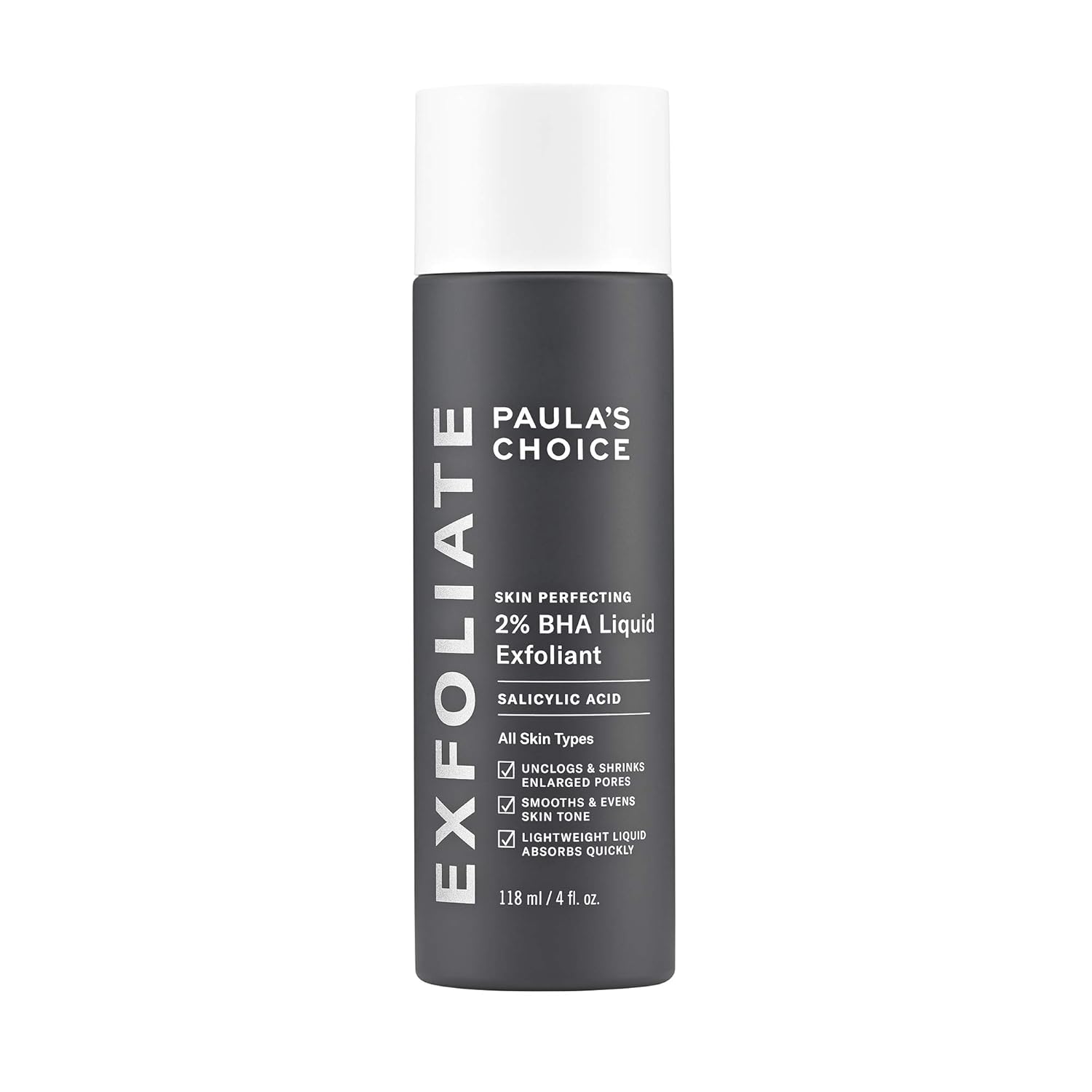 Paula's Choice SKIN PERFECTING 2% BHA Liquid Salicylic Acid Exfoliant-Facial Exfoliant for Blackheads, Enlarged Pores, Wrinkles & Fine Lines 24hrsmart